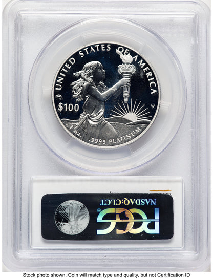 2014-W Proof Platinum Eagle 1 oz Blue Gradient PCGS PR70