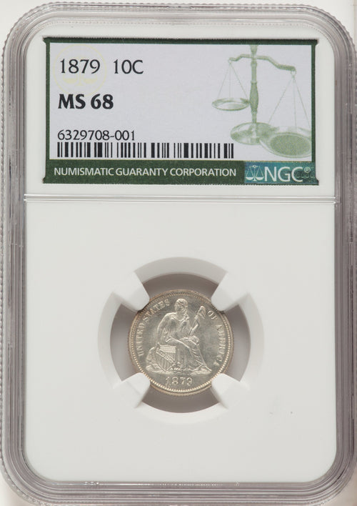 1879 10C Seated Dime NGC MS68