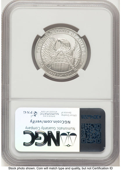 2007-W Burnished Platinum Eagle 1/2 oz Brown Label NGC MS70