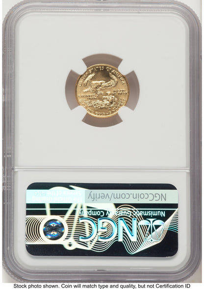 1992 Gold Eagle 1/10 oz Mike Castle NGC MS70