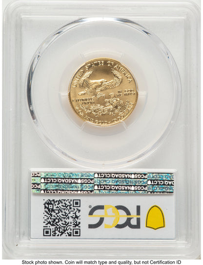 1995 Gold Eagle 1/4 oz Blue Gradient PCGS MS70