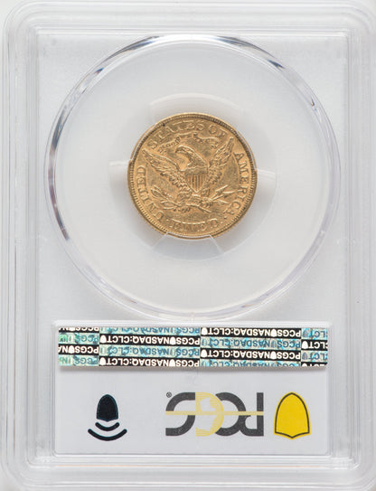 1873 $5 Closed 3 Liberty Half Eagle PCGS MS61