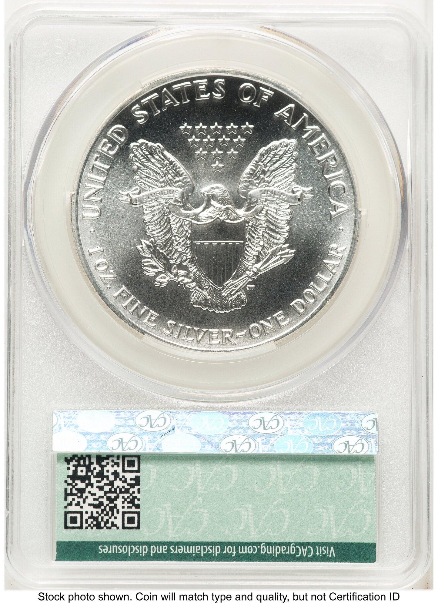 1989 Silver Eagle Non Designation CACG MS70