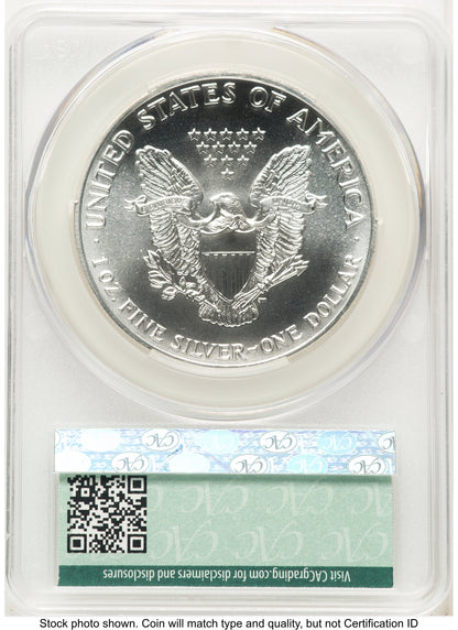 1989 Silver Eagle Non Designation CACG MS70