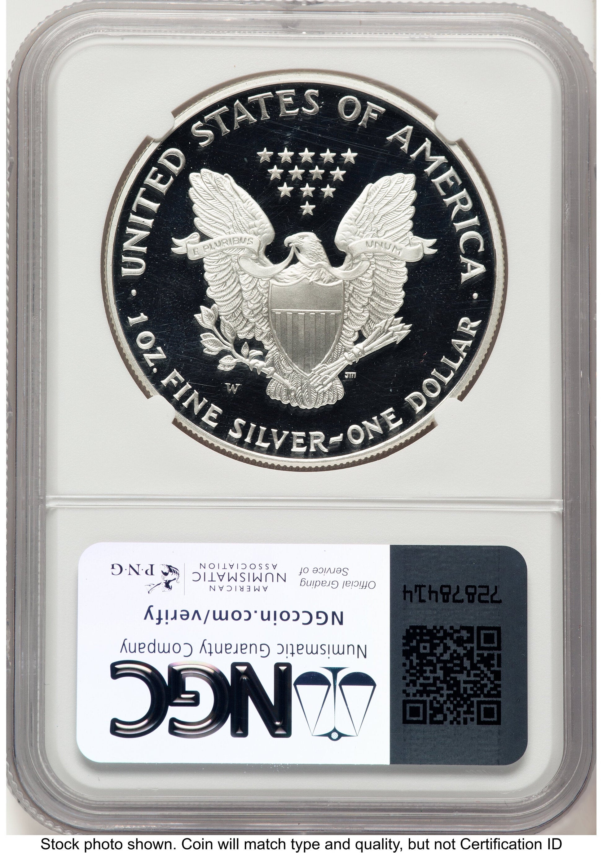 1995-W Proof Silver Eagle 1 oz Brown Label NGC PF69