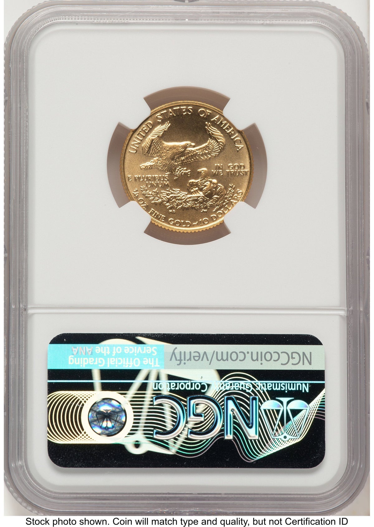1990 Gold Eagle 1/4 oz Brown Label NGC MS70