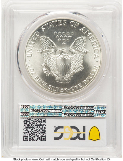 1986 Silver Eagle Blue Gradient PCGS MS70