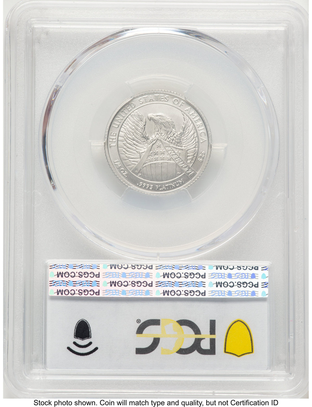 2007-W Burnished Platinum Eagle 1/4 oz Blue Gradient PCGS MS70