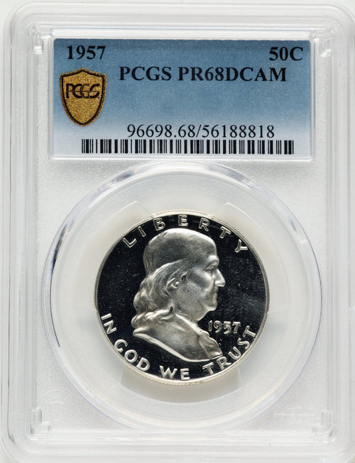 1957 50C Proof Franklin Half Dollar PCGS PR68