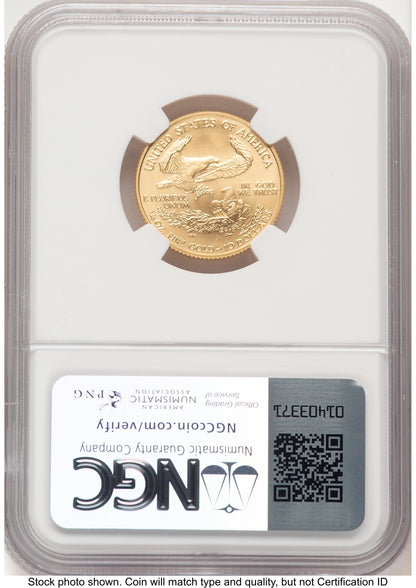 2008-W Burnished Gold Eagle 1/4 oz 0.25 oz Jeff Garrett Red Book NGC MS70