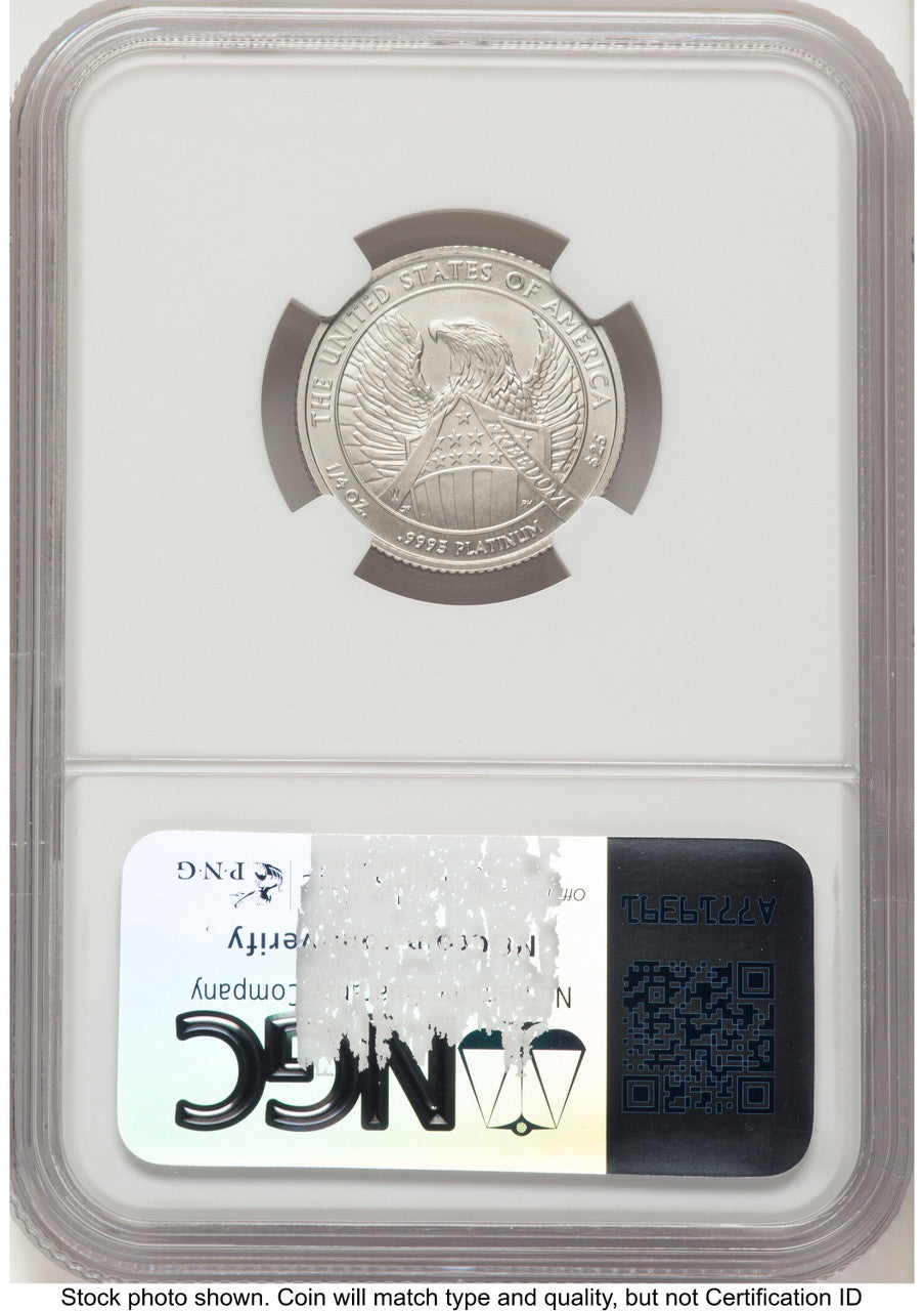 2007-W Burnished Platinum Eagle 1/4 oz Brown Label NGC MS70