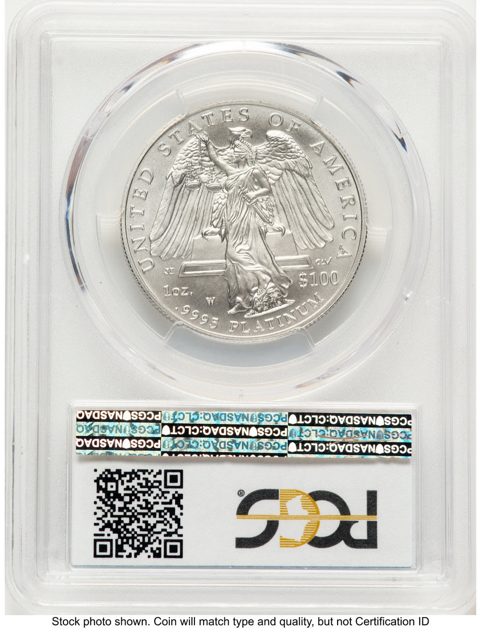 2008-W Burnished Platinum Eagle 1 oz Blue Gradient PCGS MS70