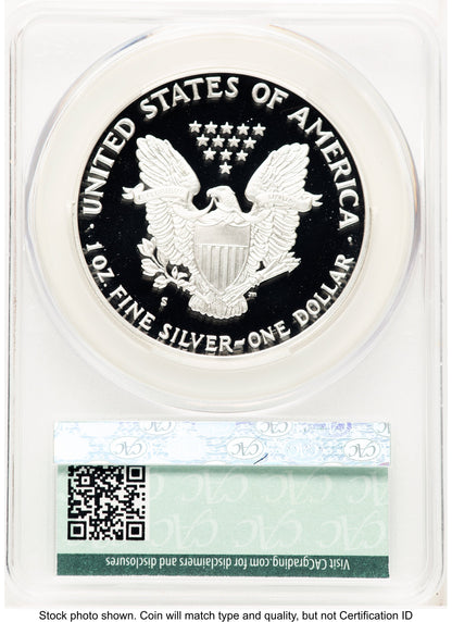 1986-S Proof Silver Eagle 1 oz Non Designation CACG PR70