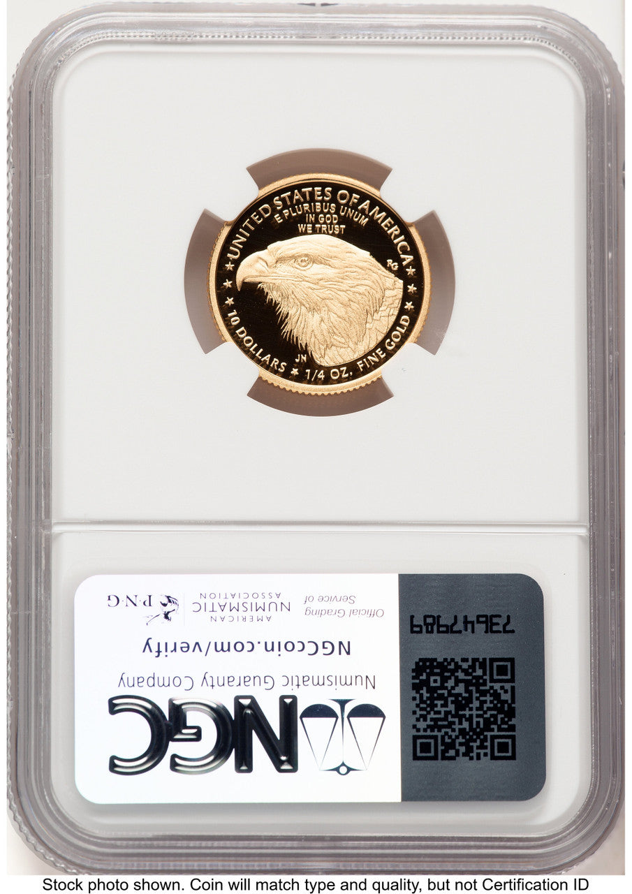 2024-W Proof Gold Eagle 1/4 oz AR Jeff Garrett Red Book NGC PF70