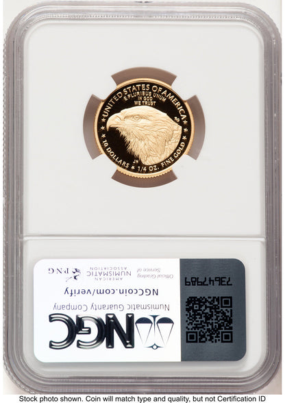 2024-W Proof Gold Eagle 1/4 oz AR Jeff Garrett Red Book NGC PF70