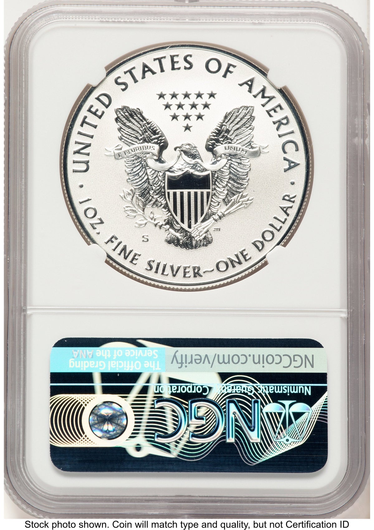 2019-S Enhanced Reverse Proof Silver Eagle 1 oz ER Trolley Label NGC PF69