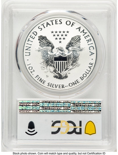 2019-S Enhanced Reverse Proof Silver Eagle 1 oz Blue Gradient PCGS PR69
