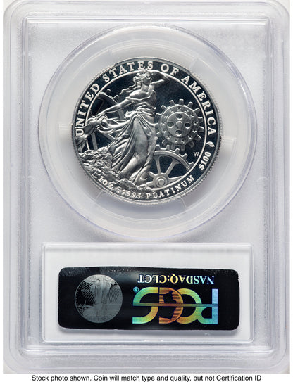 2013-W Proof Platinum Eagle 1 oz Blue Gradient PCGS PR70