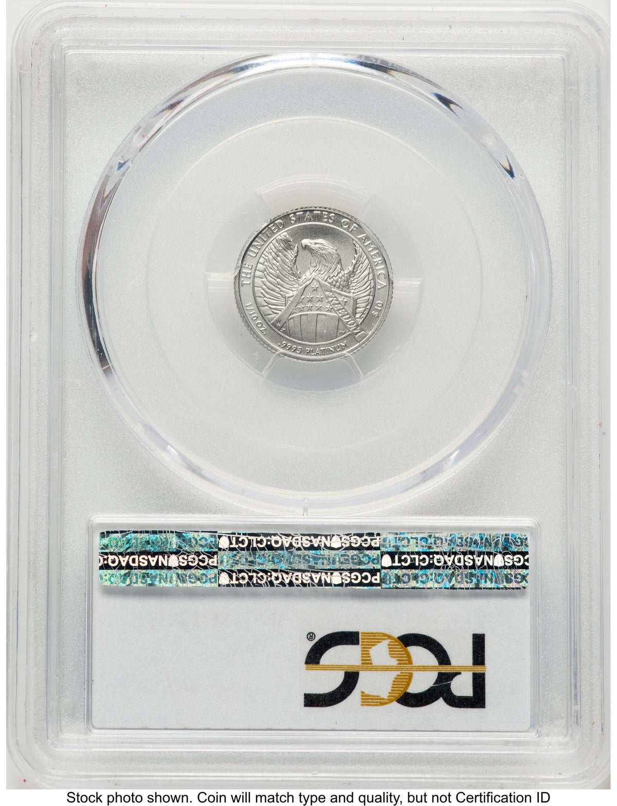 2007-W Burnished Platinum Eagle 1/10 oz Blue Gradient PCGS MS70