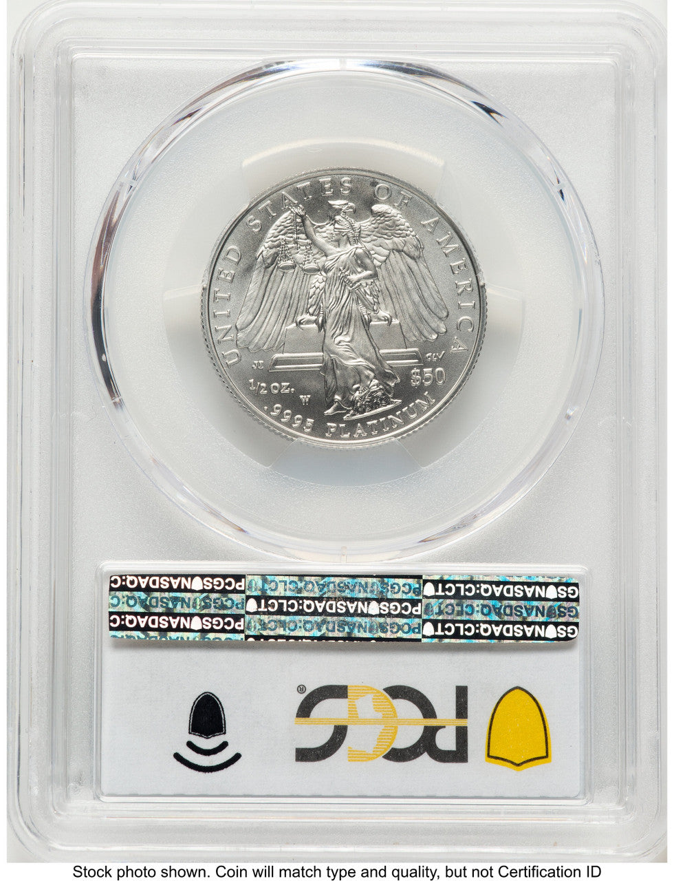 2008-W Burnished Platinum Eagle 1/2 oz Blue Gradient PCGS MS70