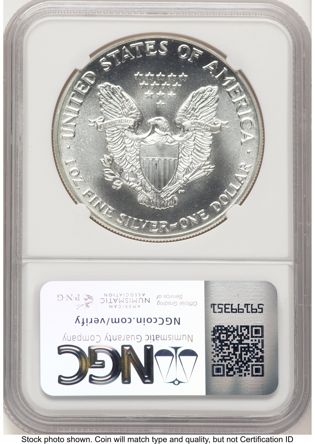 1987-(S) Silver Eagle Mike Castle From US Mint Sealed Box NGC MS70
