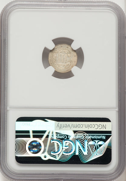 1862/1 3CS FS-301 Three Cent Silver NGC MS66