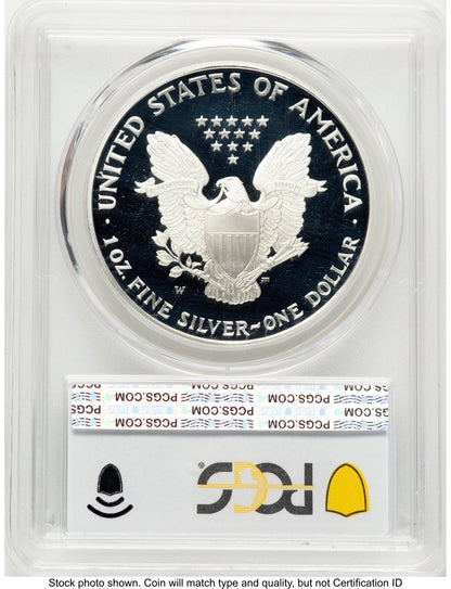 1995-W Proof Silver Eagle 1 oz Blue Gradient PCGS PR69