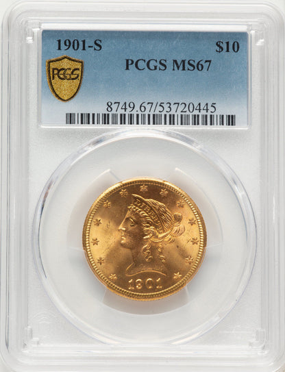1901-S $10 Liberty Eagle PCGS MS67