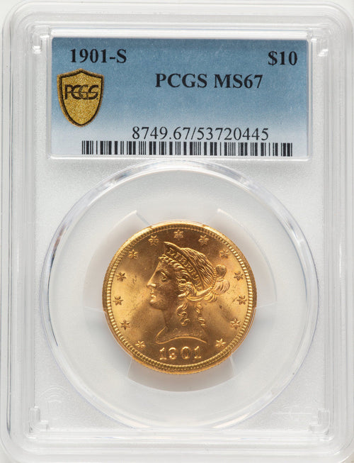 1901-S $10 Liberty Eagle PCGS MS67