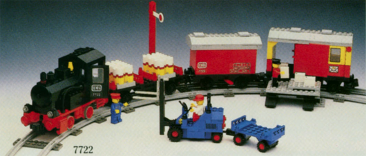 Steam Cargo Train, battery, 7722 - Train Set