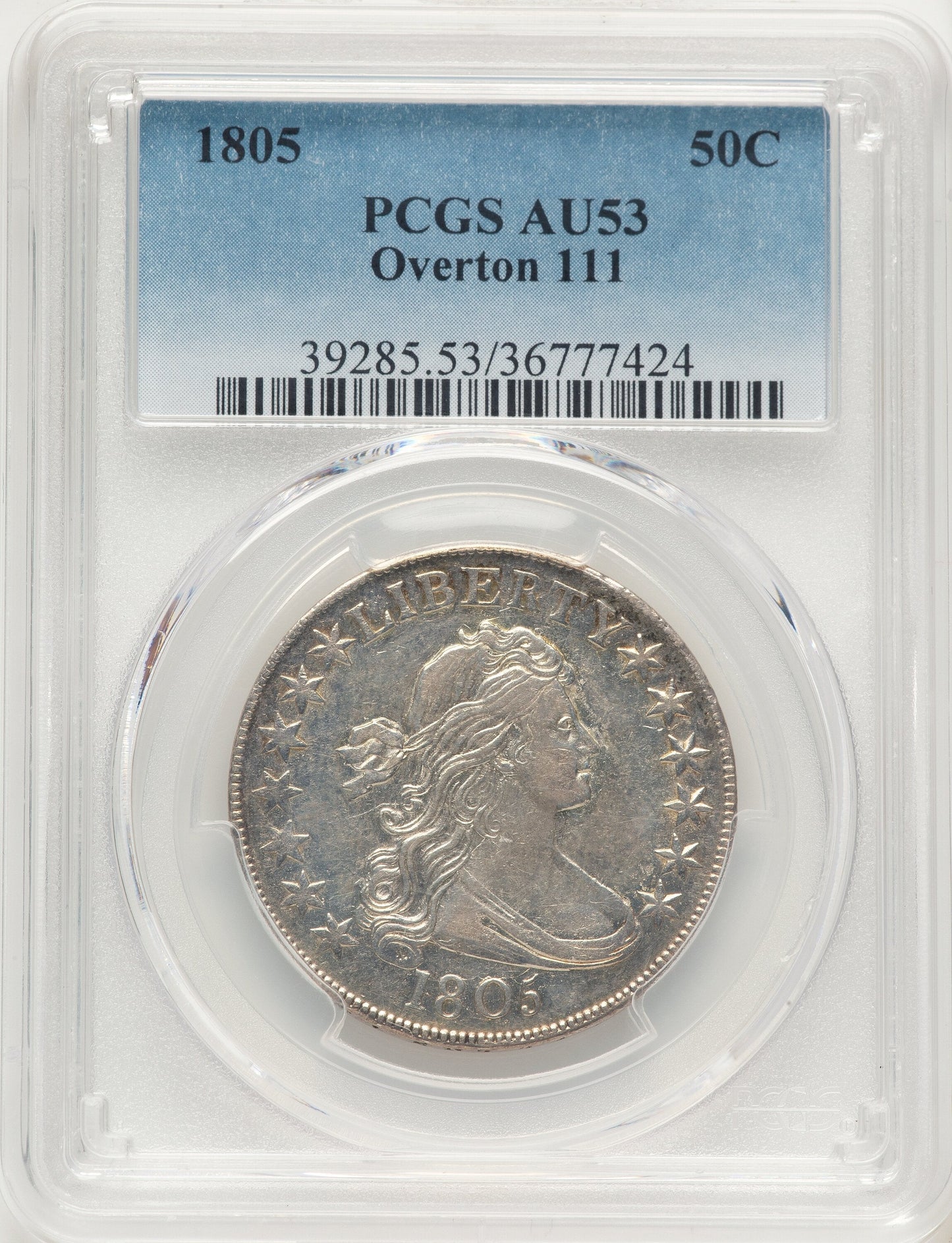 1805 50C O-111 Early Half Dollar PCGS AU53