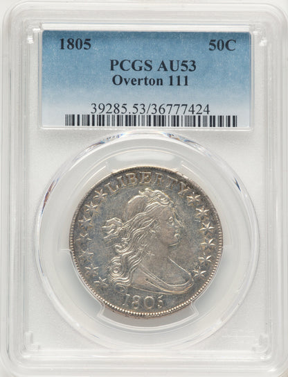 1805 50C O-111 Early Half Dollar PCGS AU53