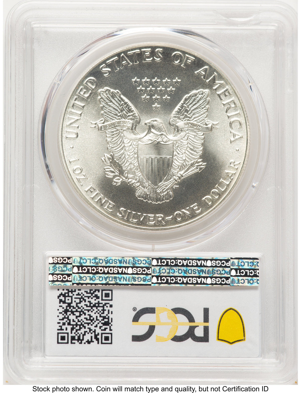 1986 Silver Eagle Blue Gradient PCGS MS70