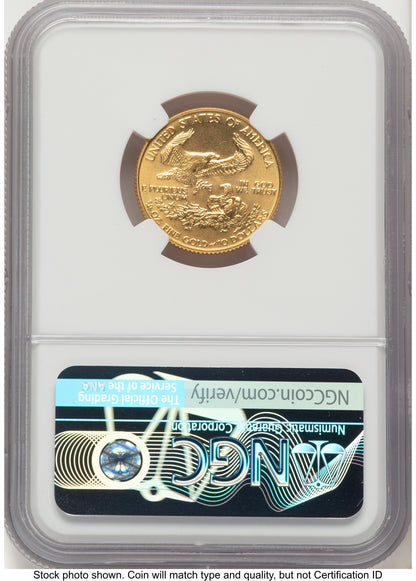 1987 Gold Eagle 1/4 oz Don Everhart NGC MS70