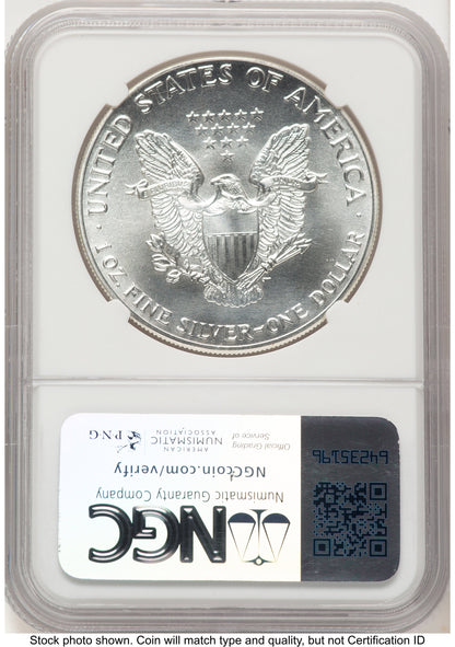 1986 Silver Eagle John NGC MS70 Mercanti