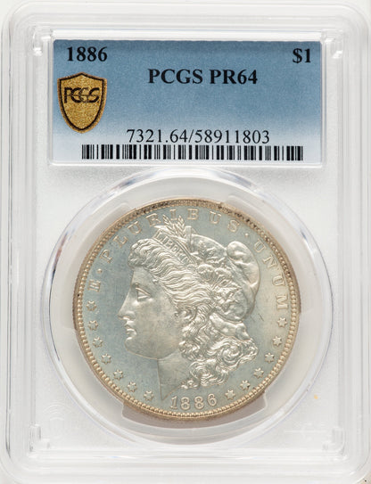 1886 Proof Morgan Dollar PCGS PR64