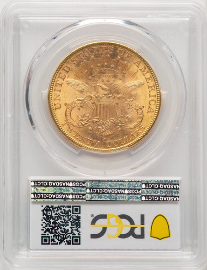 1893-S $20 Blue Gradient Liberty Double Eagle PCGS MS62+