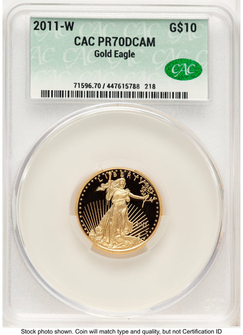 2011-W Proof Gold Eagle 1/4 oz Non Designation CACG PR70
