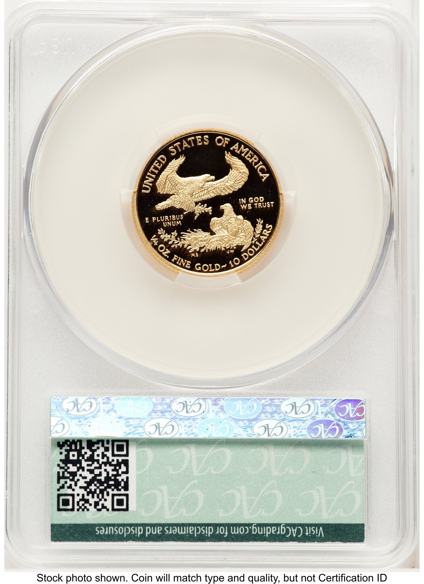 2011-W Proof Gold Eagle 1/4 oz Non Designation CACG PR70