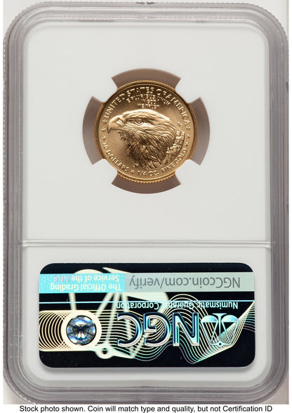 2021-W TY2 Gold Eagle 1/4 oz Unfinished Proof Dies Jennie Reagan Bust Art NGC PF69 Norris