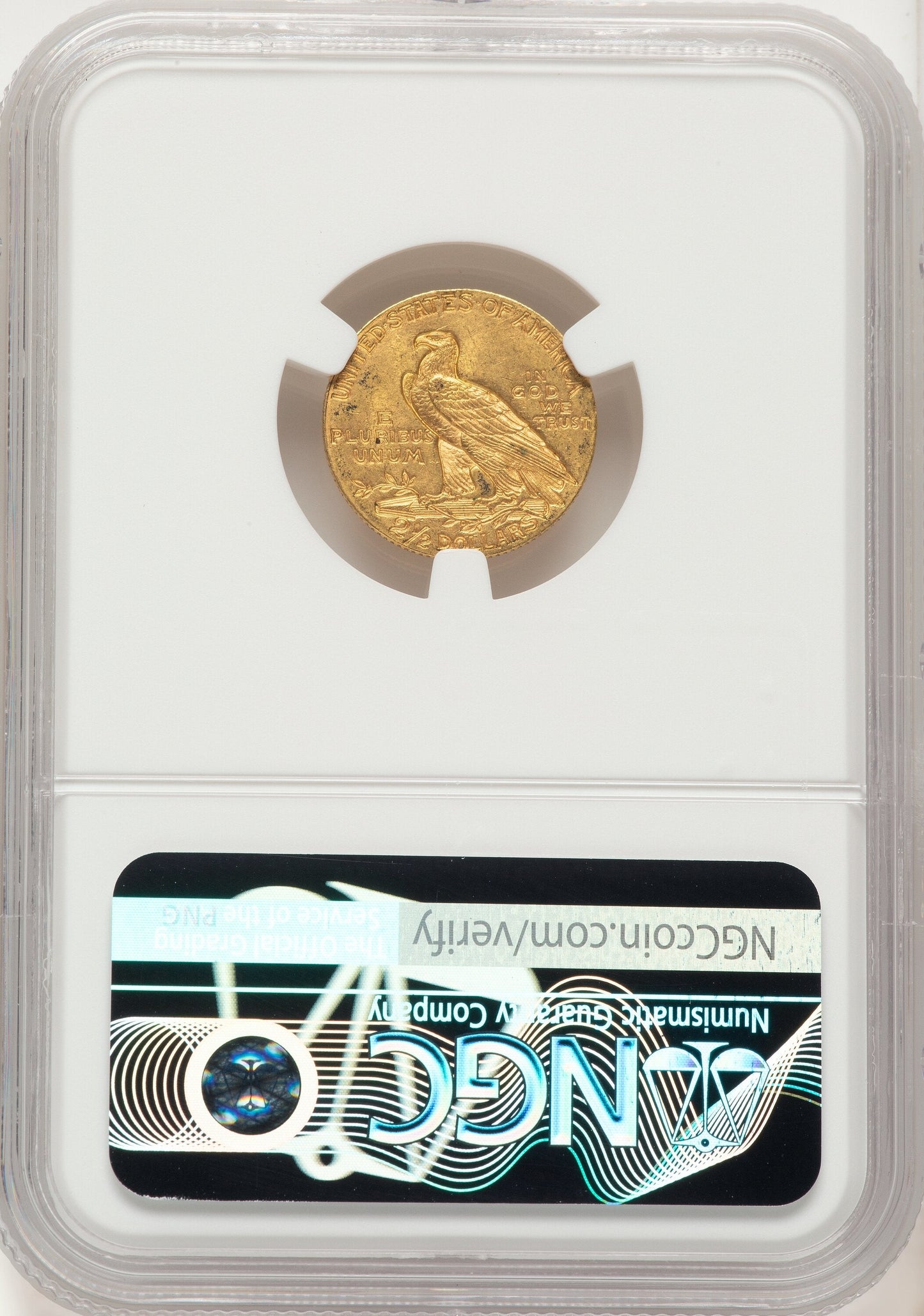 1911 $2.50 Indian Quarter Eagle NGC MS62