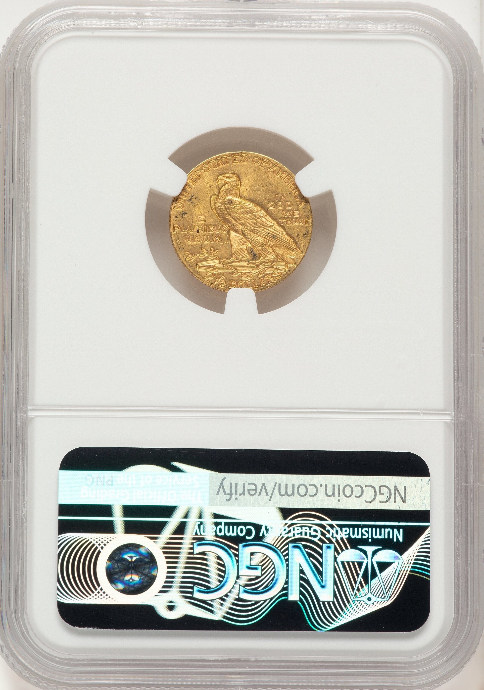 1911 $2.50 Indian Quarter Eagle NGC MS62