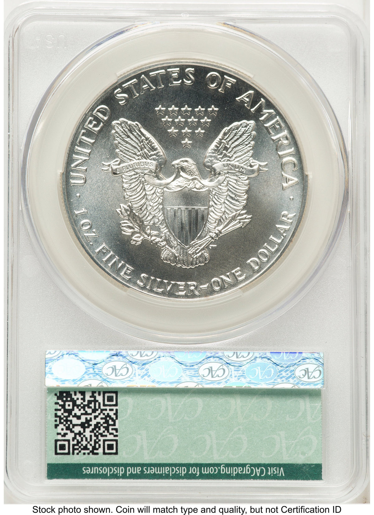 1987 Silver Eagle Non Designation CACG MS70