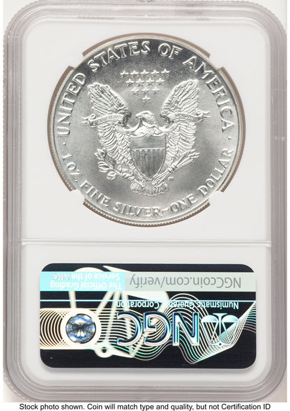 1987 Silver Eagle John NGC MS70 Mercanti