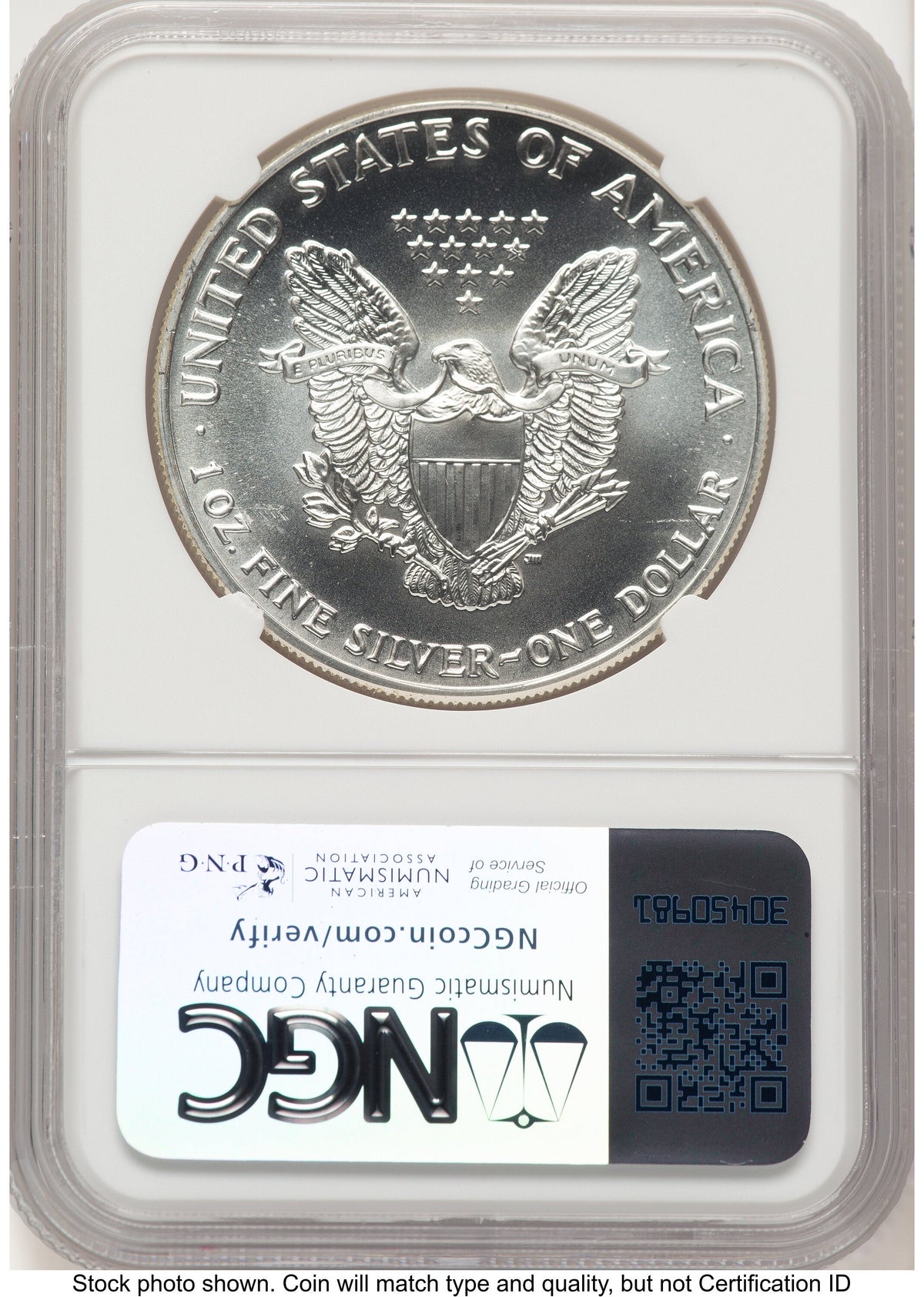 1992 Silver Eagle Brown Label NGC MS70