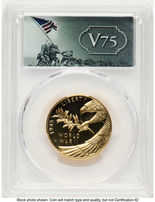 2020-W 1/2 oz Proof Gold End of World War II 75th Anniversary FS V75 Label Modern Issues PCGS MS70