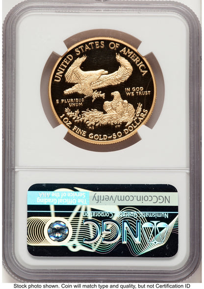 2020-W Proof Gold Eagle V75 Privy One of 1945 Struck 1 oz V-Day Label NGC PF69