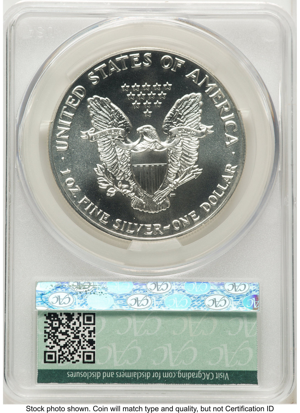 1990 Silver Eagle Non Designation CACG MS70