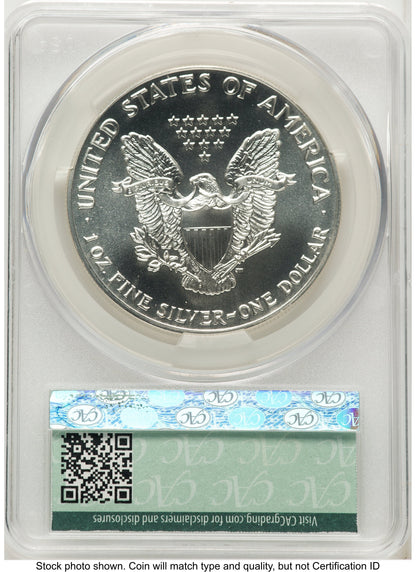 1990 Silver Eagle Non Designation CACG MS70