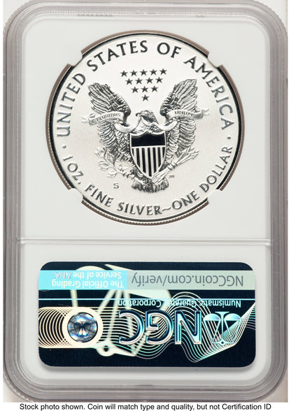 2019-S Enhanced Reverse Proof Silver Eagle 1 oz ER NGC PF70 Ed Moy